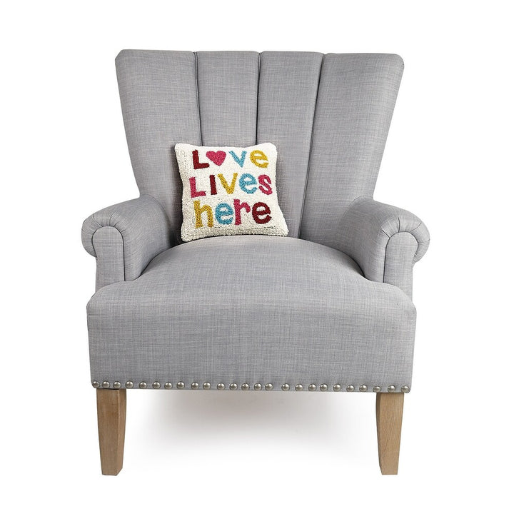 LOVE LIVES HERE HOOK PILLOW - Kingfisher Road - Online Boutique