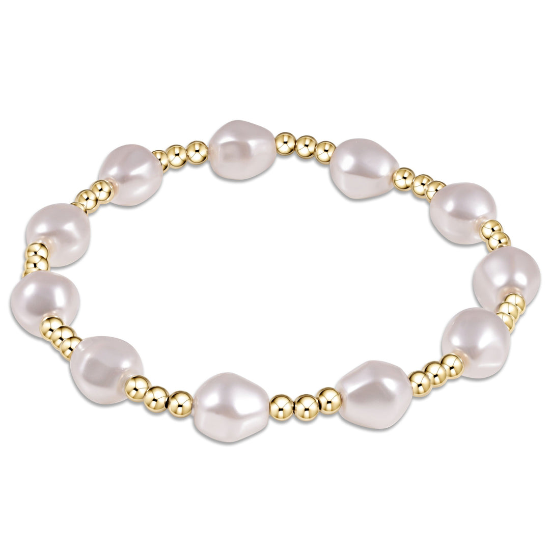 PEARL 3MM ADMIRE GOLD BEAD BRACELET - Kingfisher Road - Online Boutique