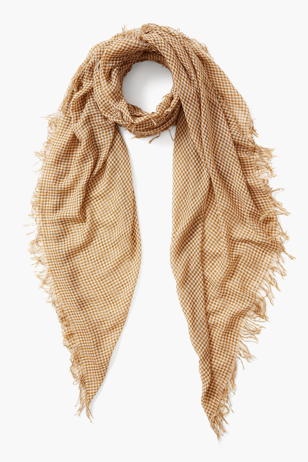 SILK WOVEN BABY GINGHAM SCARF - TAPENADE - Kingfisher Road - Online Boutique