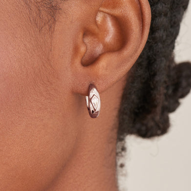 SPARKLE DOME HOOP EARRINGS-SILVER - Kingfisher Road - Online Boutique