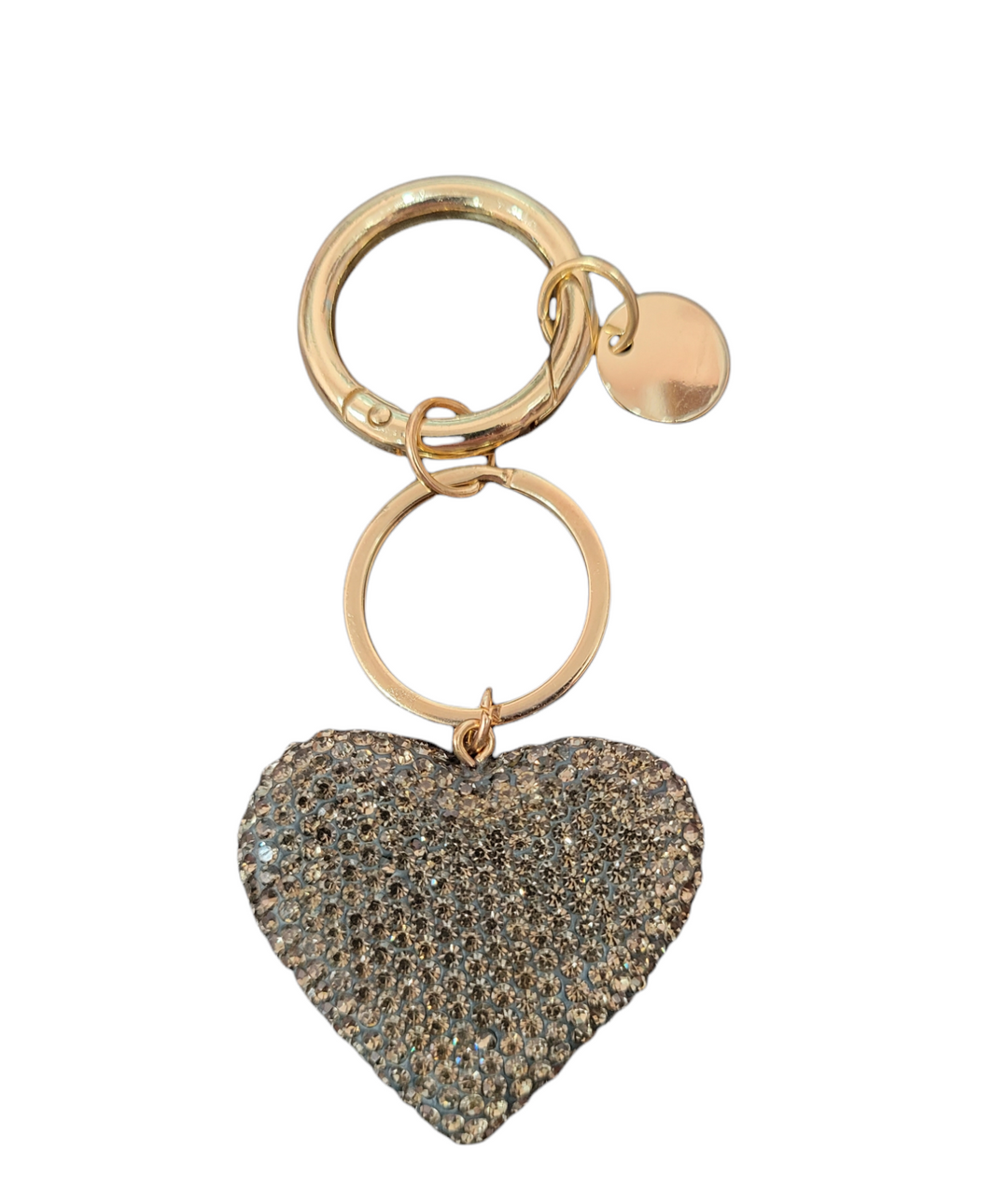 BLACK CRYSTAL HEART KEYCHAIN - Kingfisher Road - Online Boutique