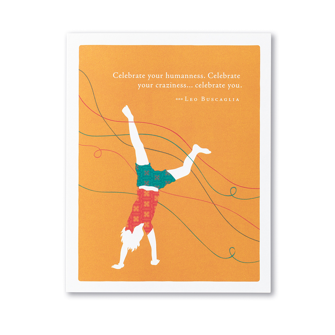 "Celebrate your humanness..." Birthday Card - Kingfisher Road - Online Boutique