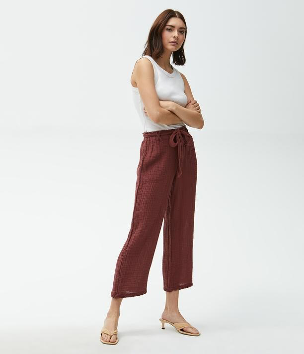 Juliette Cropped Pant in Sienna - Kingfisher Road - Online Boutique