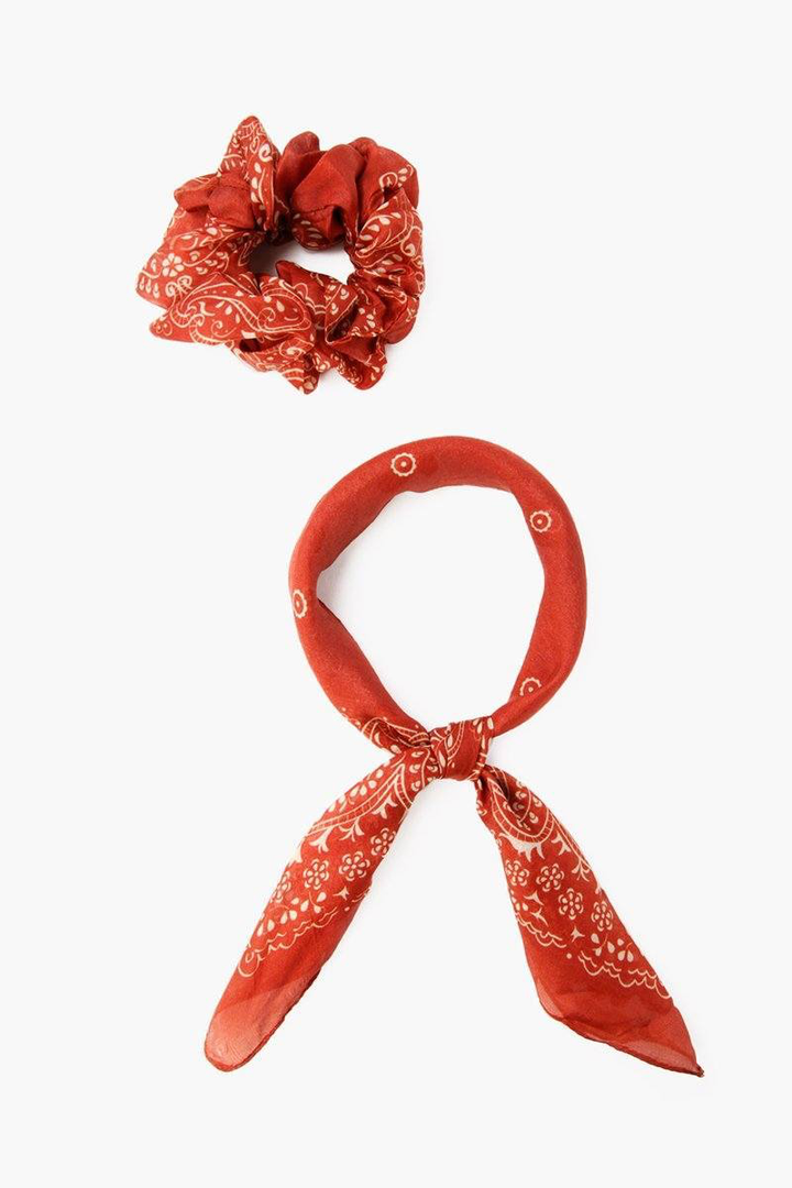 Redwood 2-In-1 Scrunchie With Bandana - Kingfisher Road - Online Boutique