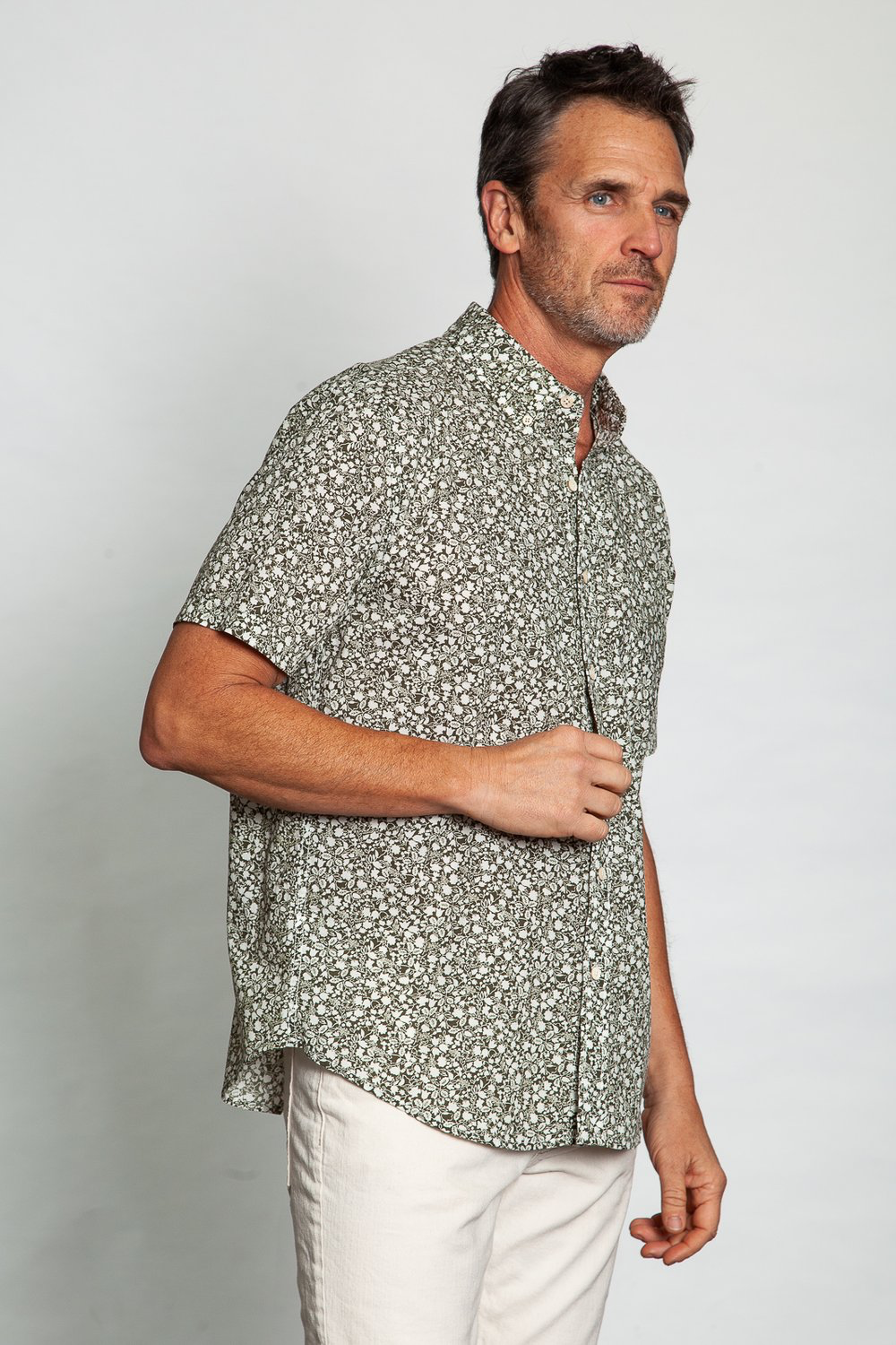Super Bloom Short Sleeve Shirt - Olive - Kingfisher Road - Online Boutique