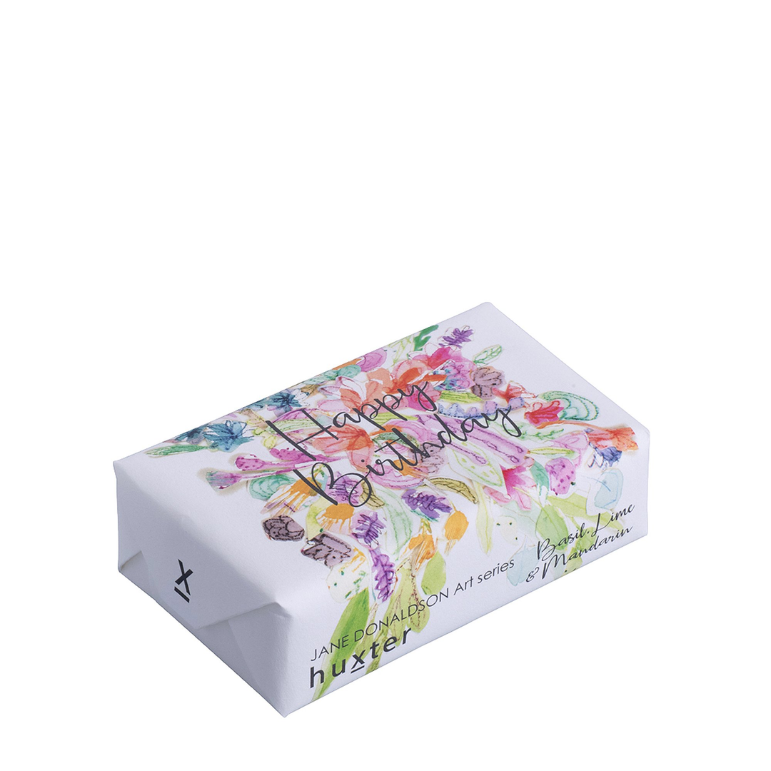 Happy Birthday Floral Wrapped Soap - Kingfisher Road - Online Boutique