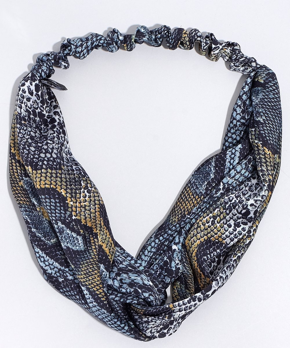 Blue Python Soft Twist Headband - Kingfisher Road - Online Boutique