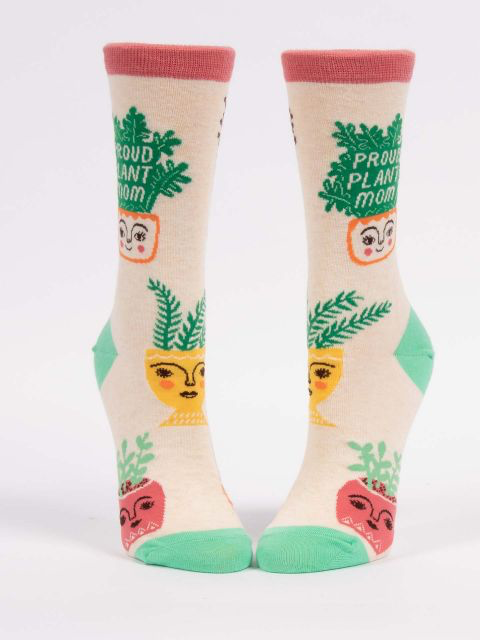 Proud Plant Mom Women's Crew Socks - Kingfisher Road - Online Boutique