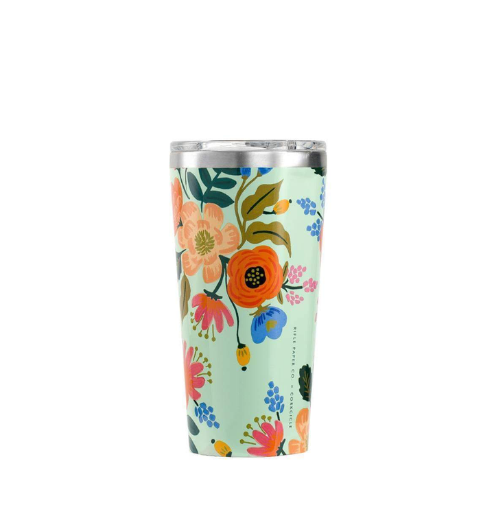 Lively Mint Floral Tumbler 16oz - Kingfisher Road - Online Boutique