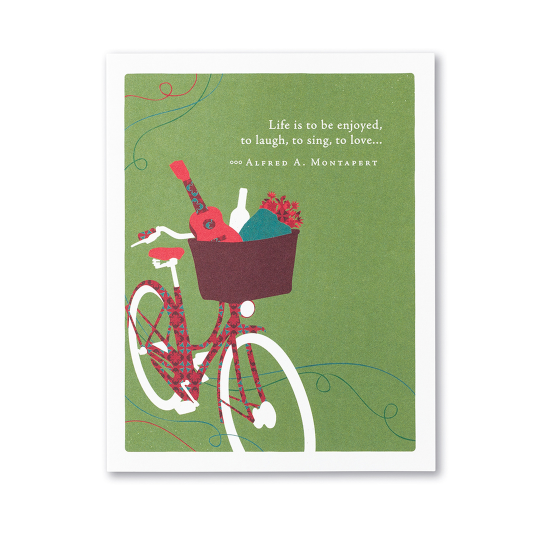 "Life Is To Be Enjoyed..." Birthday Card - Kingfisher Road - Online Boutique