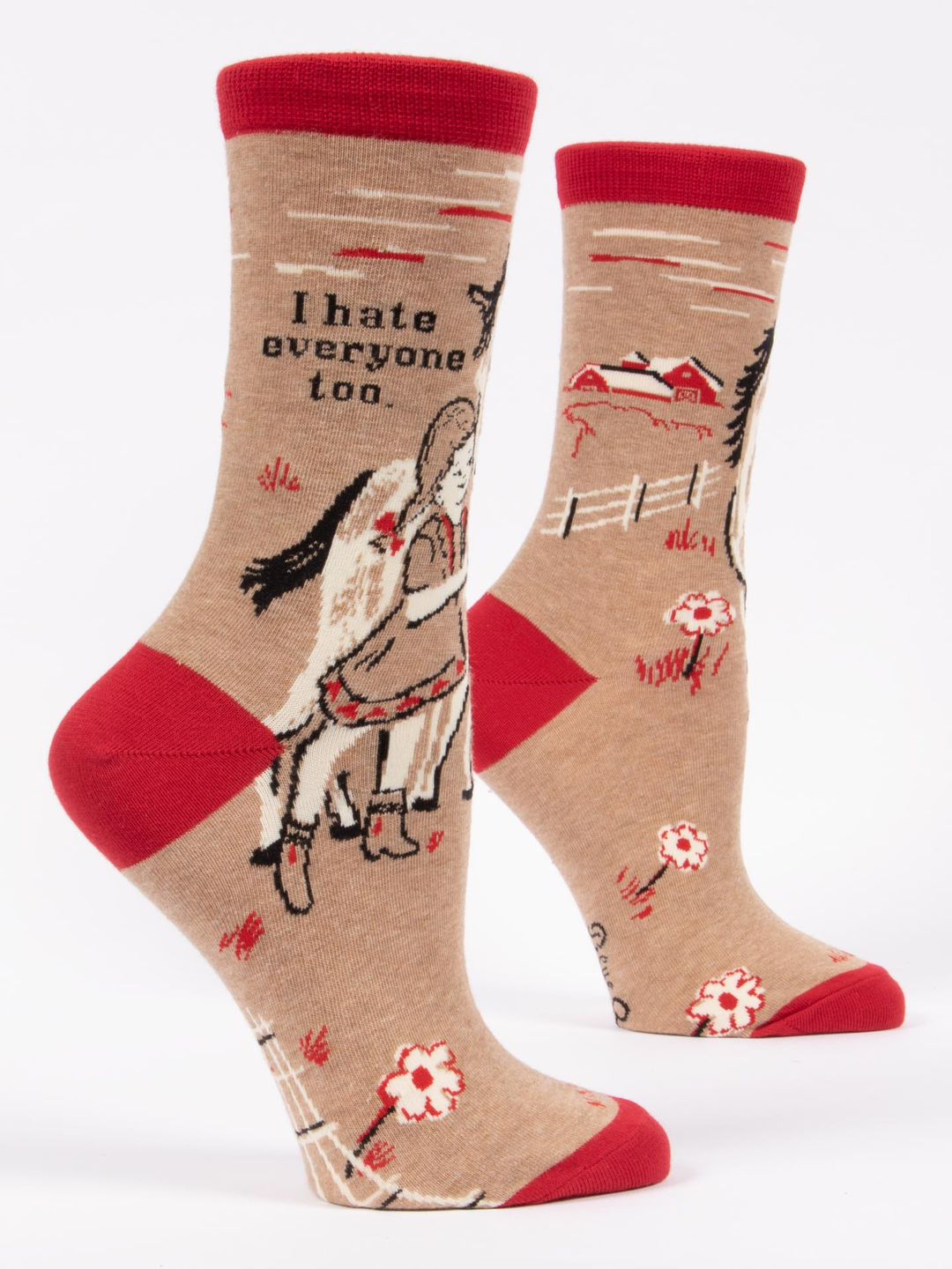 I Hate Everyone Too Women's Crew Socks - Kingfisher Road - Online Boutique