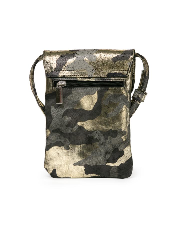 Penny Phone Bag: Black Gold Camo - Kingfisher Road - Online Boutique