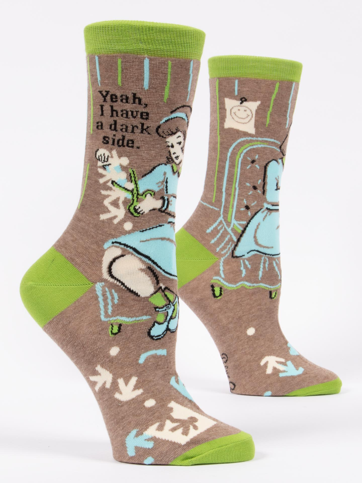 I Have A Dark Side Women's Crew Socks - Kingfisher Road - Online Boutique