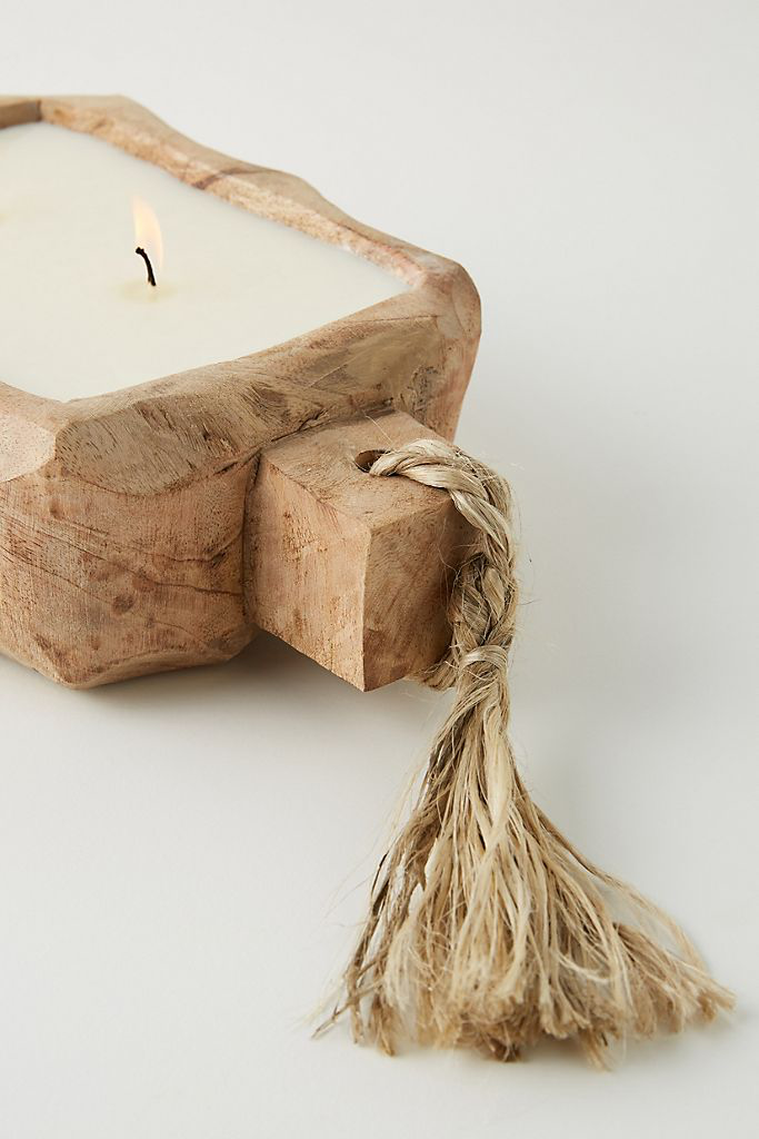 Tobacco Bark Small Driftwood Candle Tray - Kingfisher Road - Online Boutique