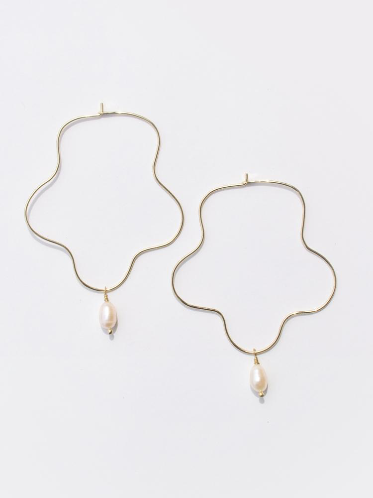Sea Squiggle Hoops Gold - Kingfisher Road - Online Boutique