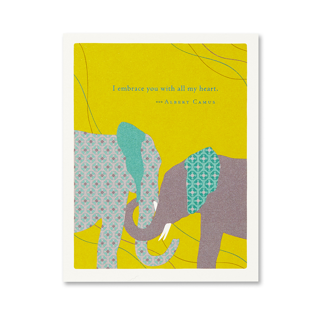 "I embrace you with all my heart." Love Card - Kingfisher Road - Online Boutique