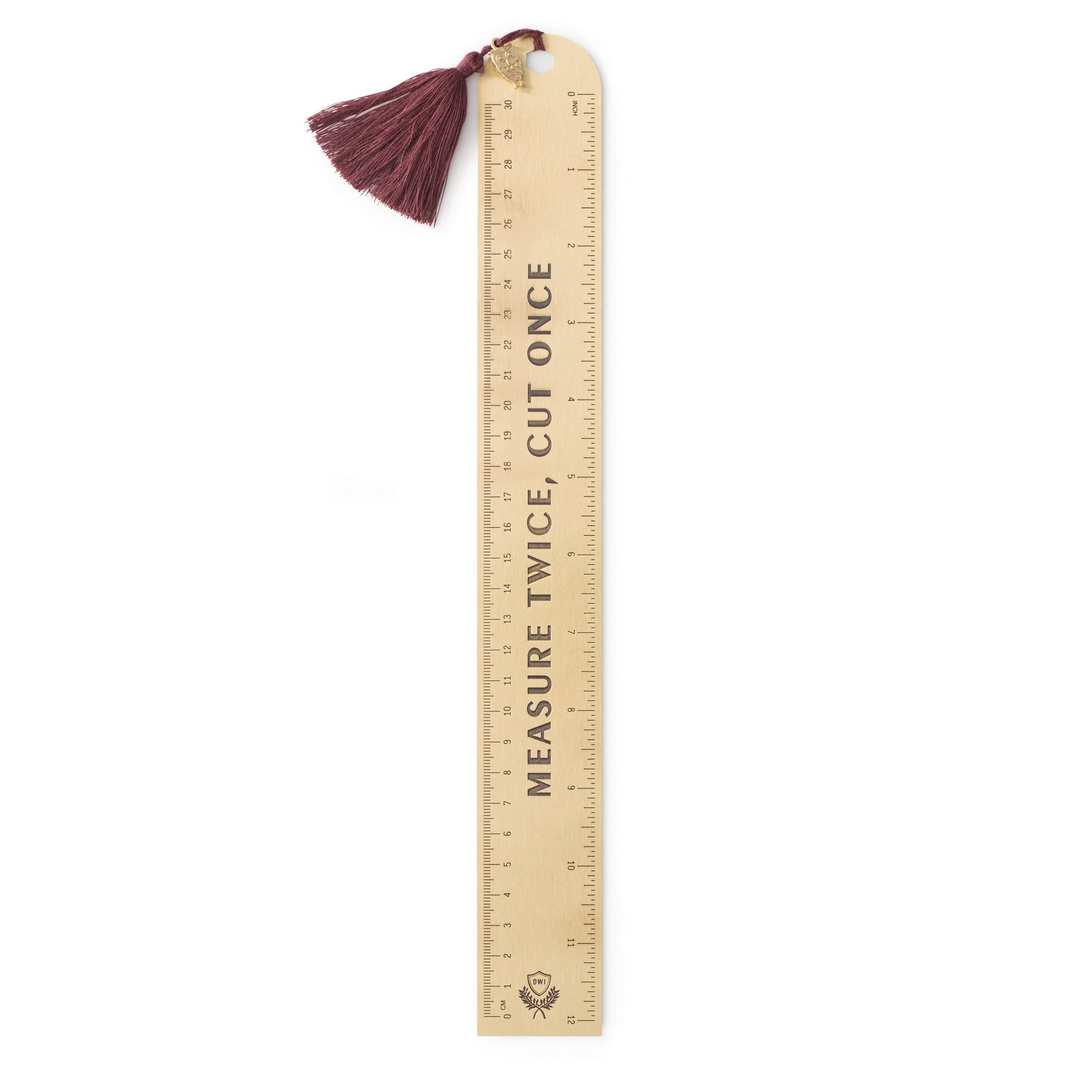 "Measure Twice, Cut Once" Ruler - Kingfisher Road - Online Boutique