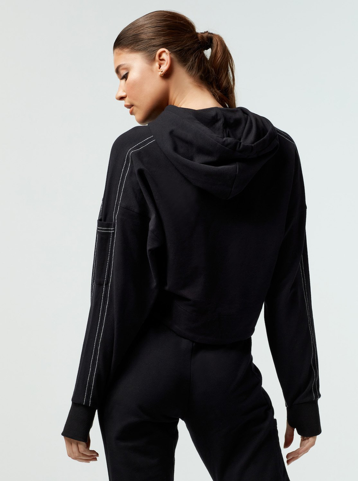 Yolo Contrast Stitch Hoodie - Kingfisher Road - Online Boutique