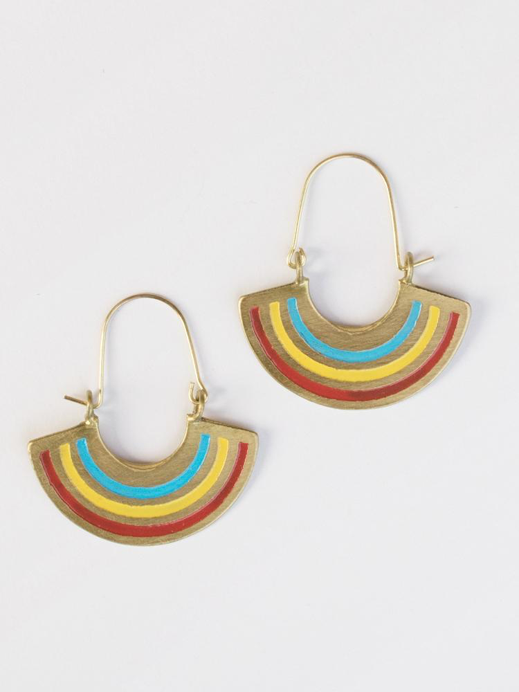 Petite Rainbow Earrings Multi Color