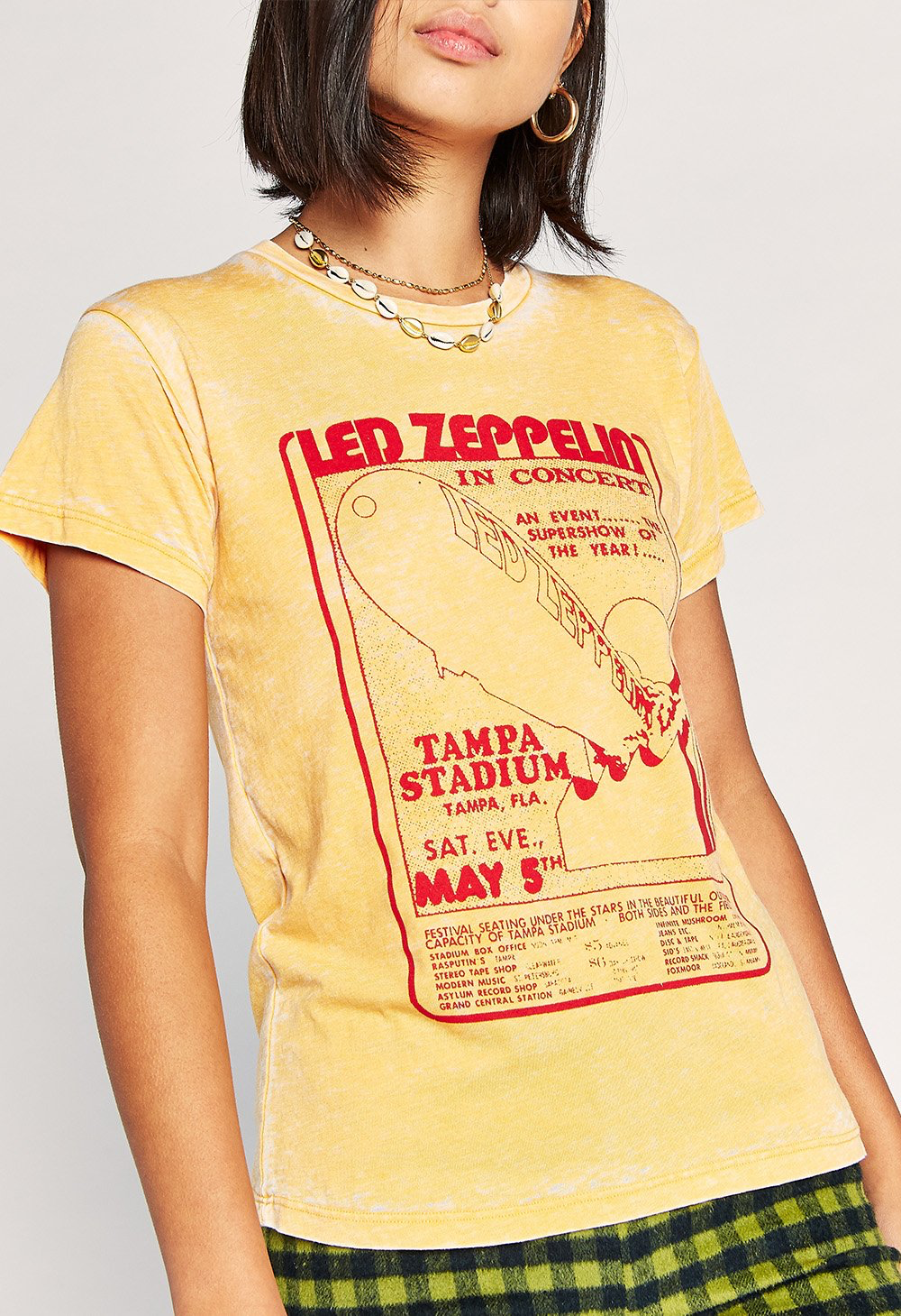 Led Zeppelin Tampa Stadium Slim Tee - Kingfisher Road - Online Boutique