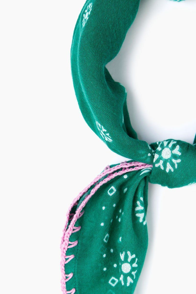 Verdant Green Print Bandana - Kingfisher Road - Online Boutique