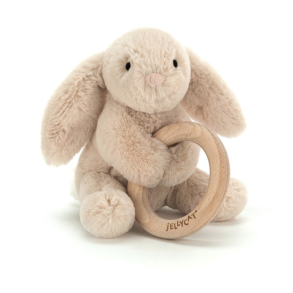 Bunny Wooden Ring Toy - Kingfisher Road - Online Boutique