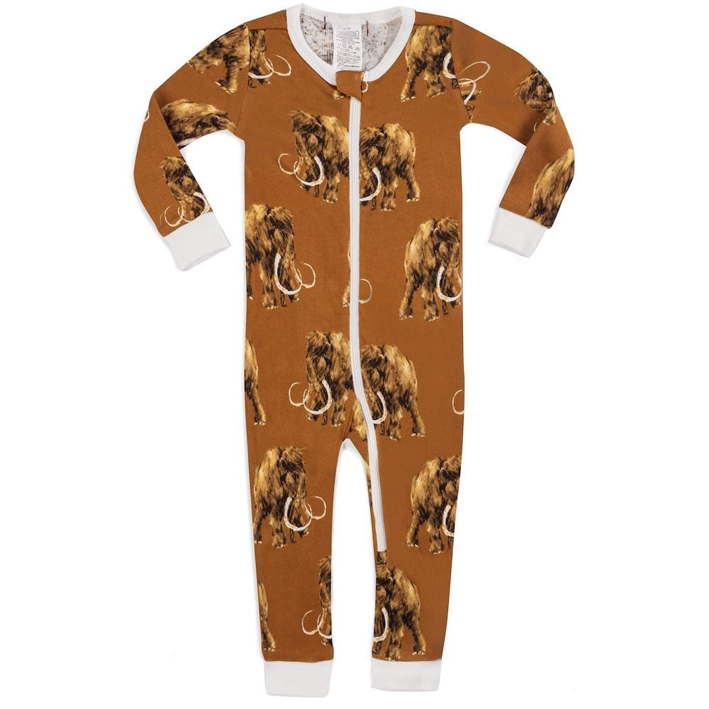 Woolly Mammoth Zipper Pajamas - Kingfisher Road - Online Boutique