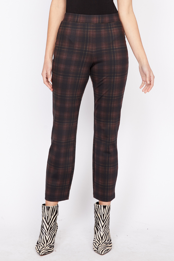 Carnaby Kick Crop - Redwood Plaid - Kingfisher Road - Online Boutique