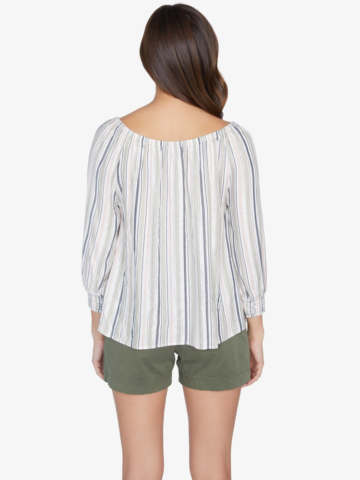 Blue Water Blouse Harmony Stripe - Kingfisher Road - Online Boutique