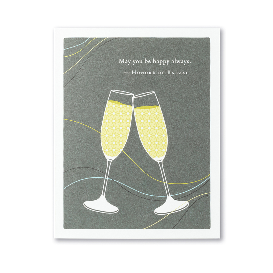 "May you be happy always."  Wedding Card - Kingfisher Road - Online Boutique