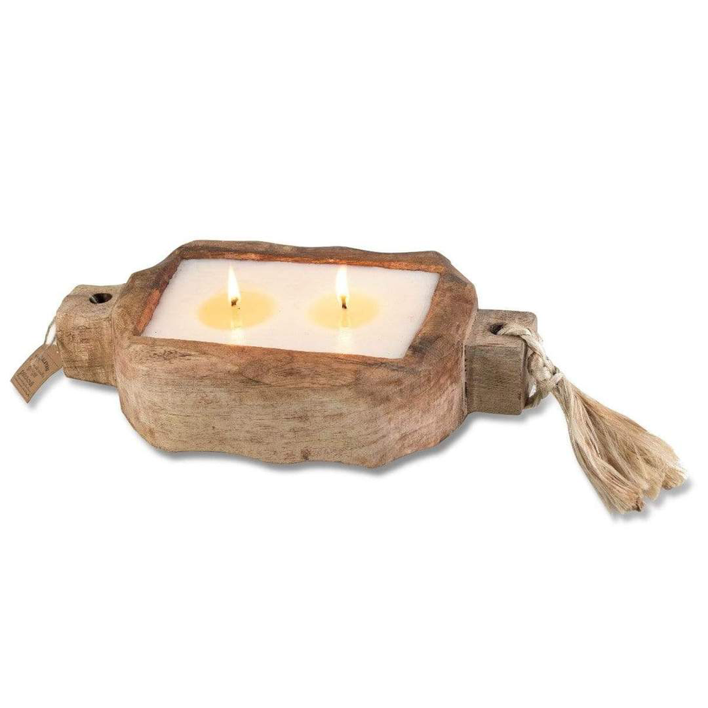 Sunlight In The Forest Small Driftwood Candle Tray - Kingfisher Road - Online Boutique