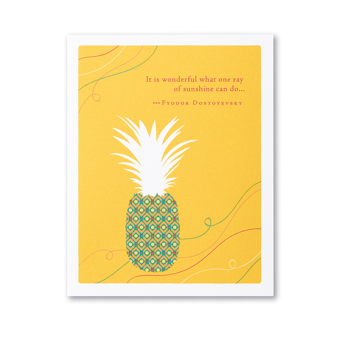 "It is wonderful what one ray of sunshine can do..." Thank You Card - Kingfisher Road - Online Boutique