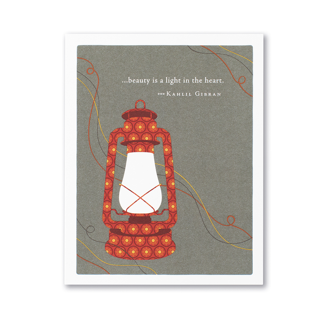 "Beauty Is A Light In The Heart." Thank You Card - Kingfisher Road - Online Boutique