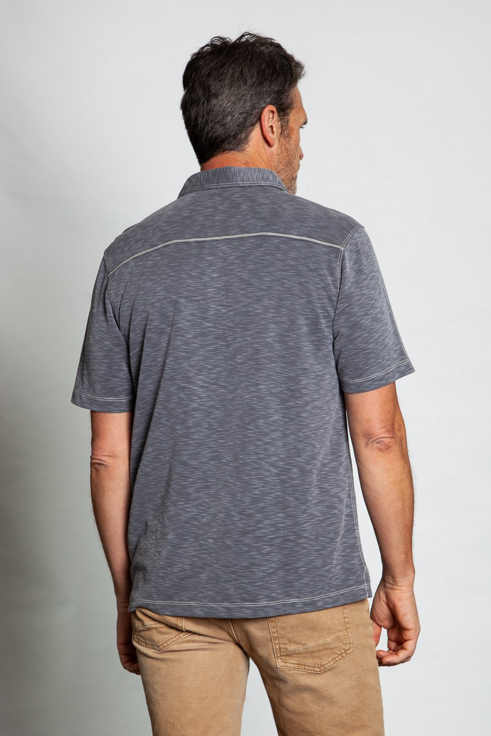Sueded Short Sleeve Polo - Kingfisher Road - Online Boutique