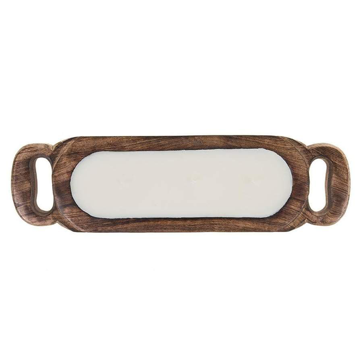 Tobacco Bark Small Wooden Tray 19" - Kingfisher Road - Online Boutique