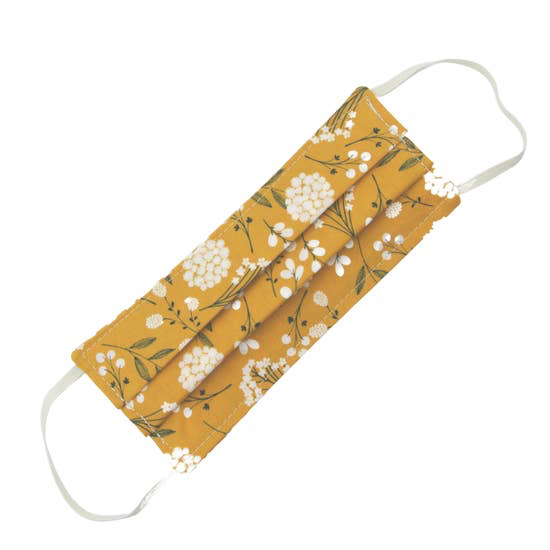 "Mustard Floral" Cotton Face Mask