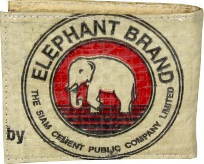 Recycled Cement Men’s Square Wallet - Elephant - Kingfisher Road - Online Boutique