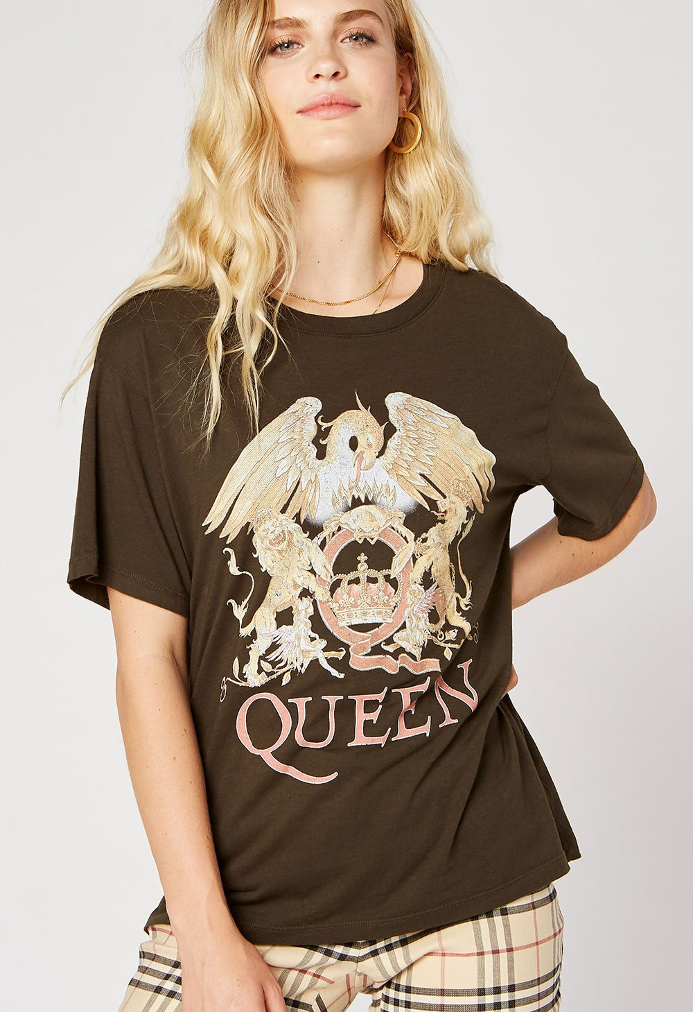 Queen Crest Boyfriend Tee - Kingfisher Road - Online Boutique