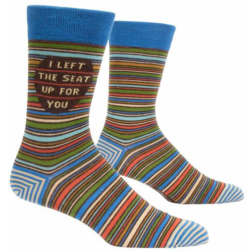 I Left The Seat Up For You Men's Crew Socks - Kingfisher Road - Online Boutique