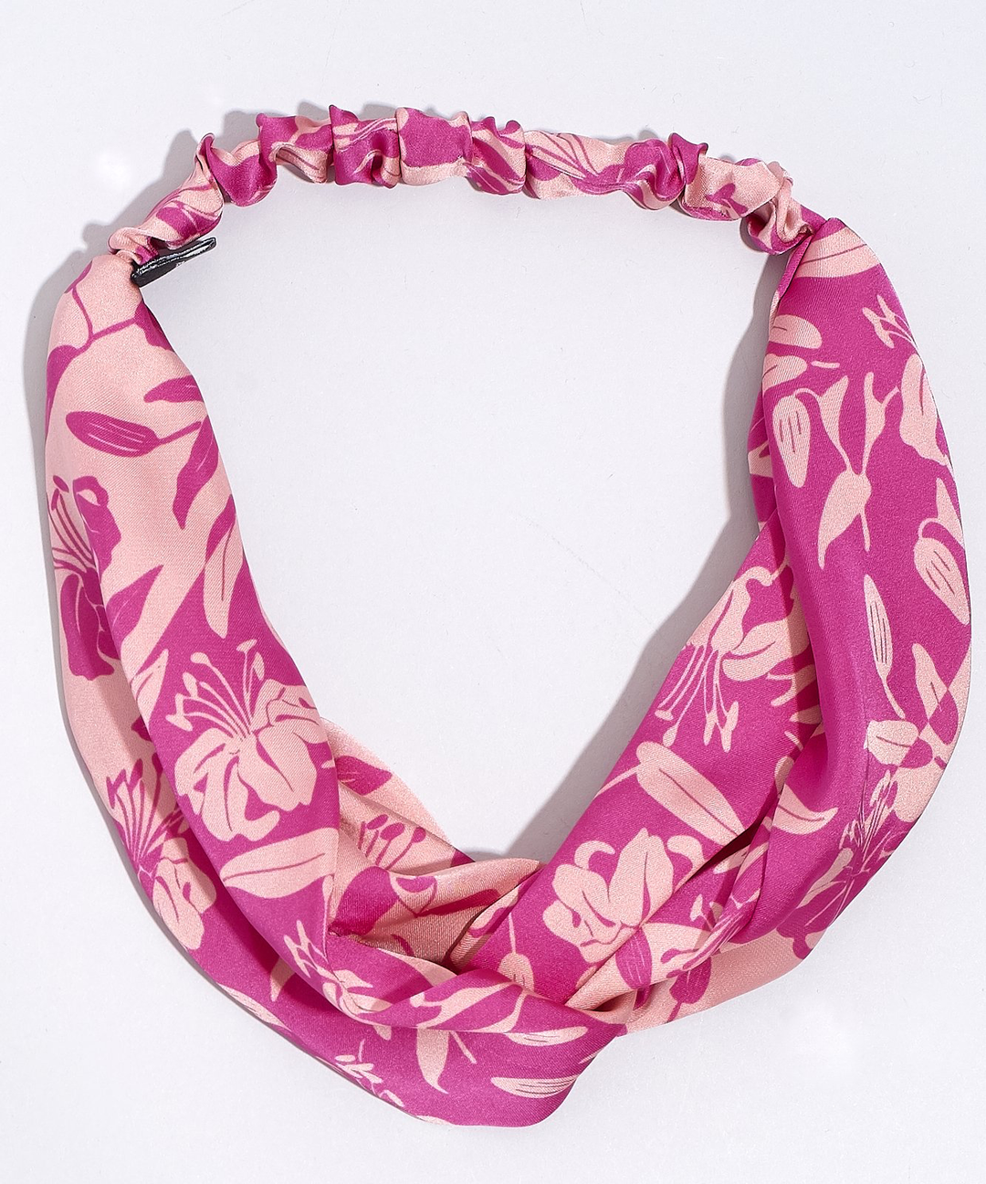 Pink Floral Soft Twist Headband - Kingfisher Road - Online Boutique