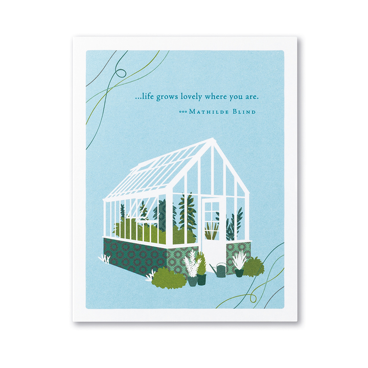 "...Life grows lovely where you are."  Thank You Card - Kingfisher Road - Online Boutique