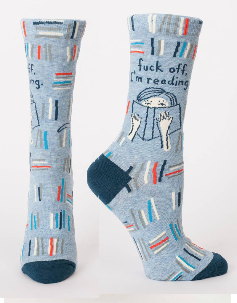 Fuck Off, I'm Reading Women's Crew Socks - Kingfisher Road - Online Boutique
