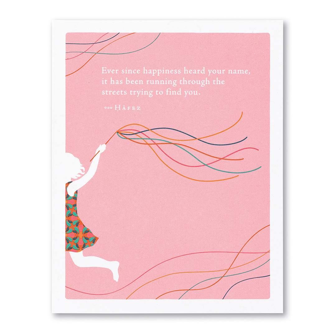 Happiness/Name - Birthday Card - Kingfisher Road - Online Boutique