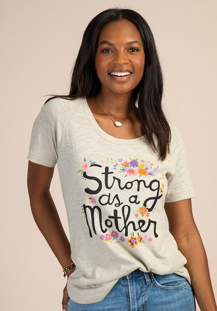 Strong As A Mother Boho Tee - Kingfisher Road - Online Boutique
