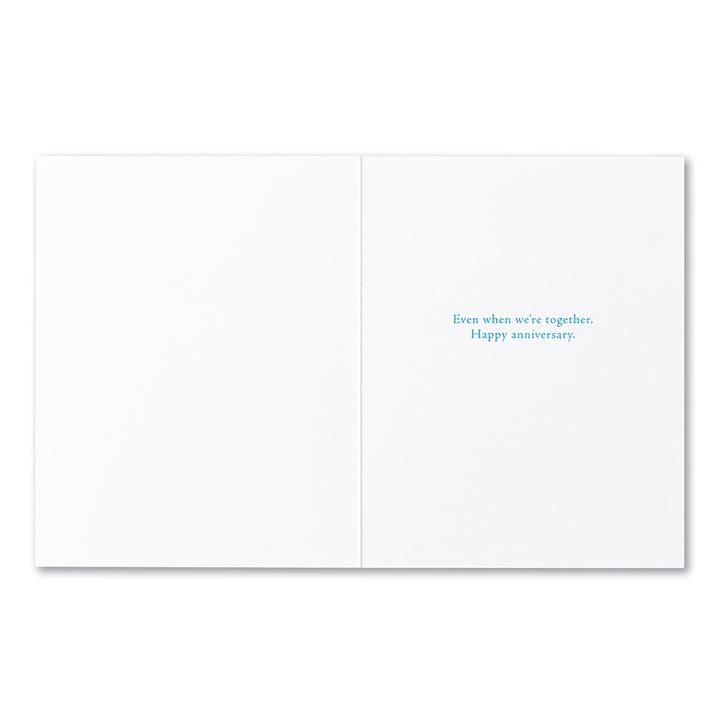 "...I'm never not thinking of you." Anniversary Card - Kingfisher Road - Online Boutique