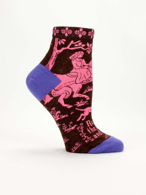 Runnin' The World and Stuff Women's Ankle Socks - Kingfisher Road - Online Boutique