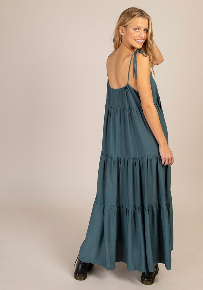 Megan Maxi Dress in Teal - Kingfisher Road - Online Boutique