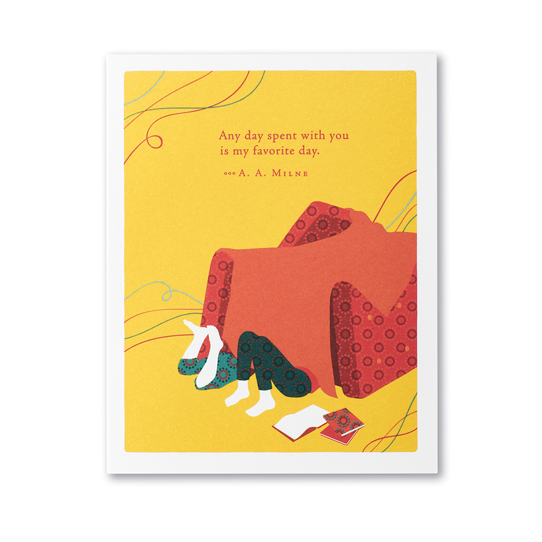 "Any day spent with you is my favorite day." Friendship Card