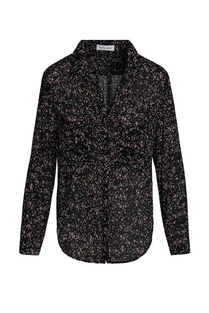 Hipster Blouse in Black/Mulberry - Kingfisher Road - Online Boutique