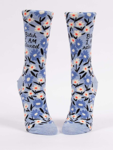 Bitch I Am Relaxed Women's Crew Socks - Kingfisher Road - Online Boutique